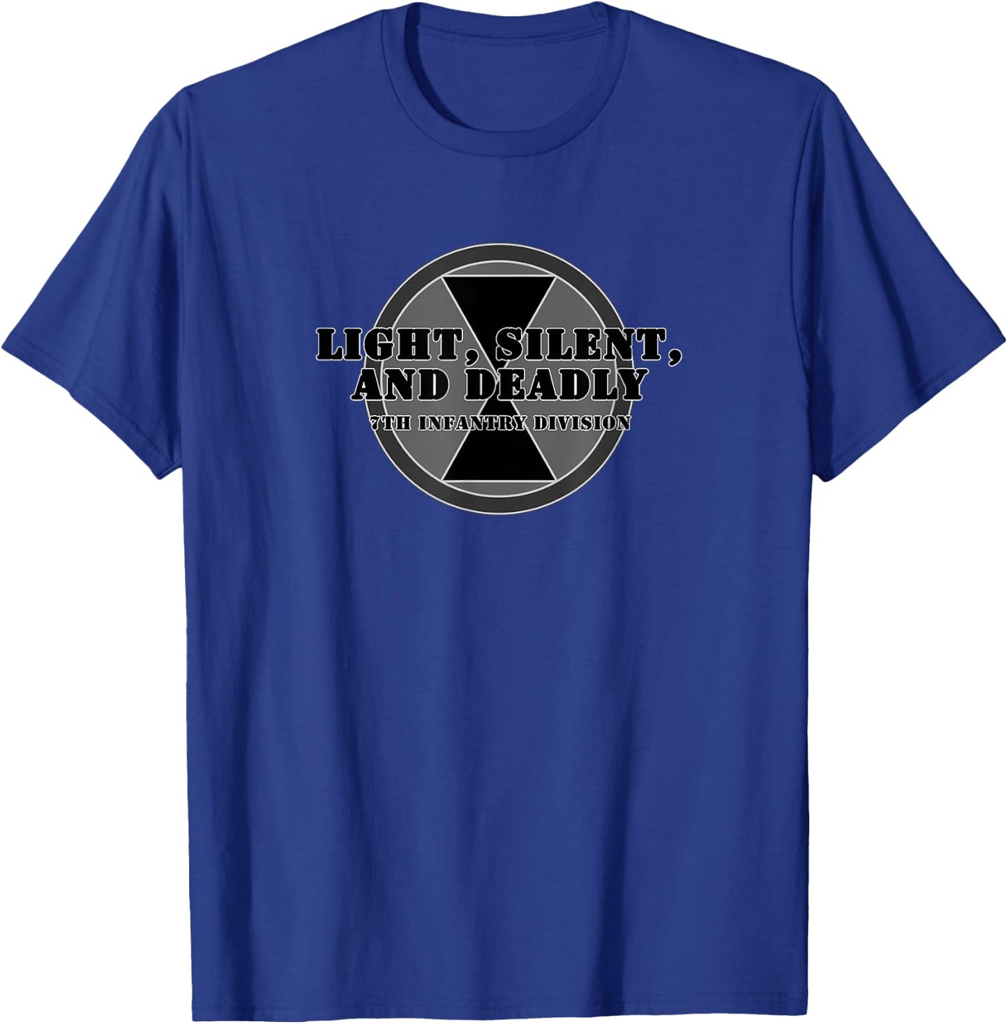 7th Infantry Division Emblem with Motto Army Veteran Gift T-Shirt - T-Shirt | Royal
