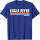 Vintage 70s 80s Style Eagle River WI T-Shirt - T-Shirt | Royal