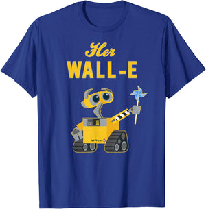 Disney Pixar Wall-E Her Wall-E Couples Small T-Shirt - T-Shirt | Royal