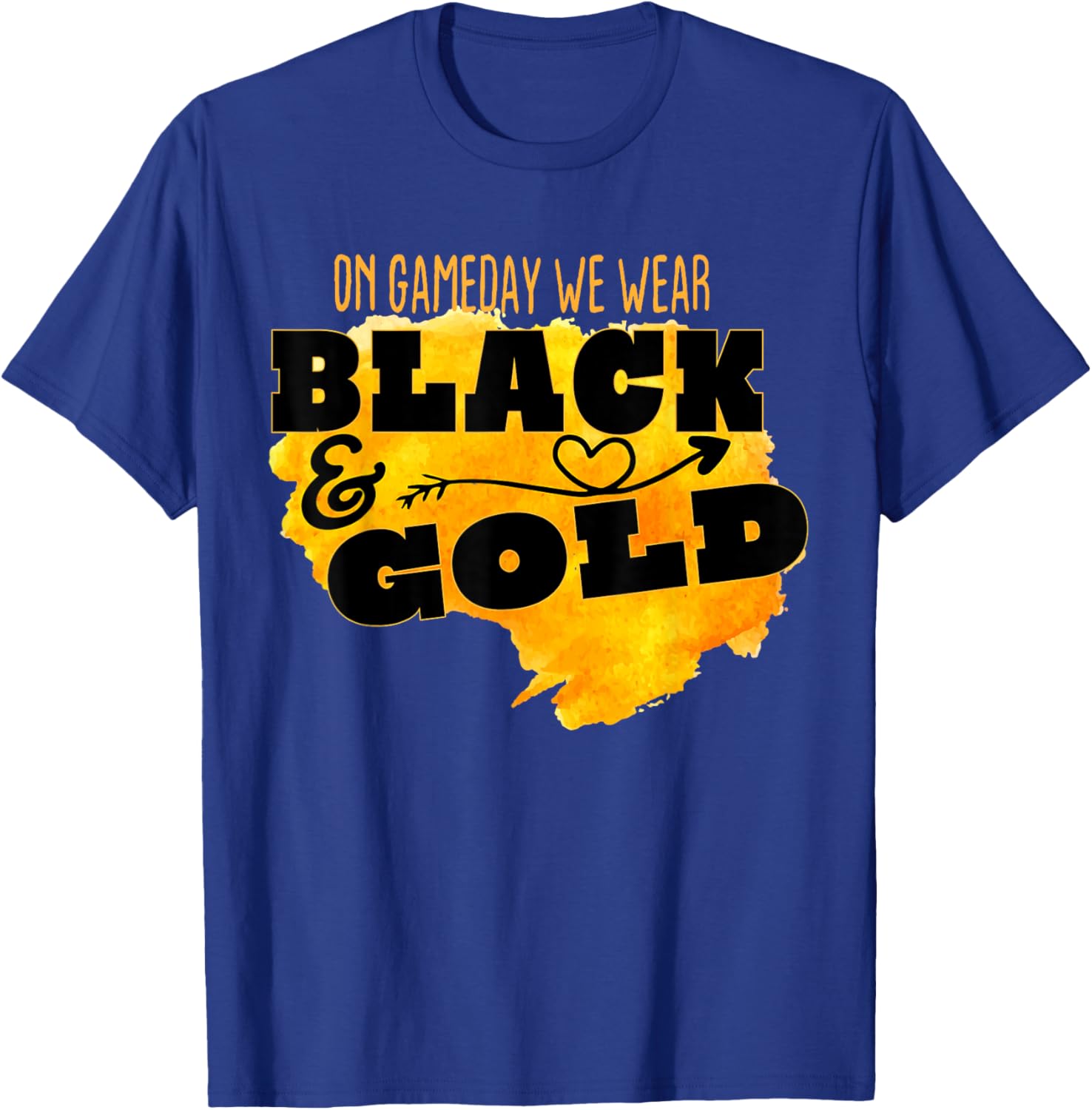 Black GoldGame Day Group Shirt for High School Football T-Shirt - T-Shirt | Royal
