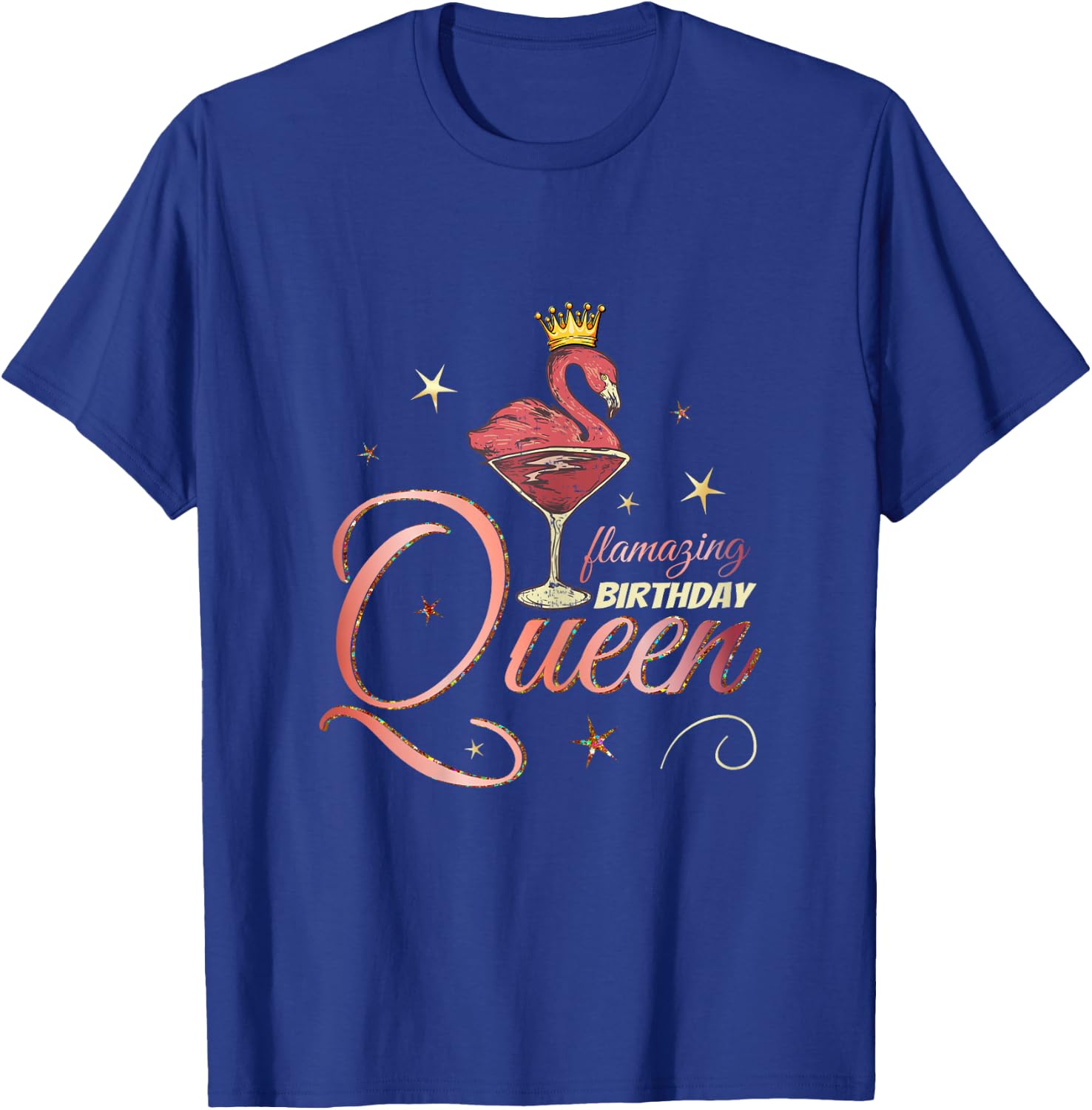 Flamazing Flamingo Birthday Gift T-Shirt - T-Shirt | Royal
