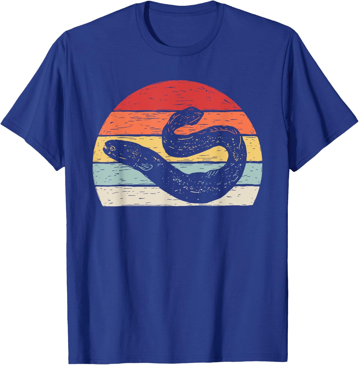 Vintage Retro Electric Eel Electric Fish T-Shirt - T-Shirt | Royal