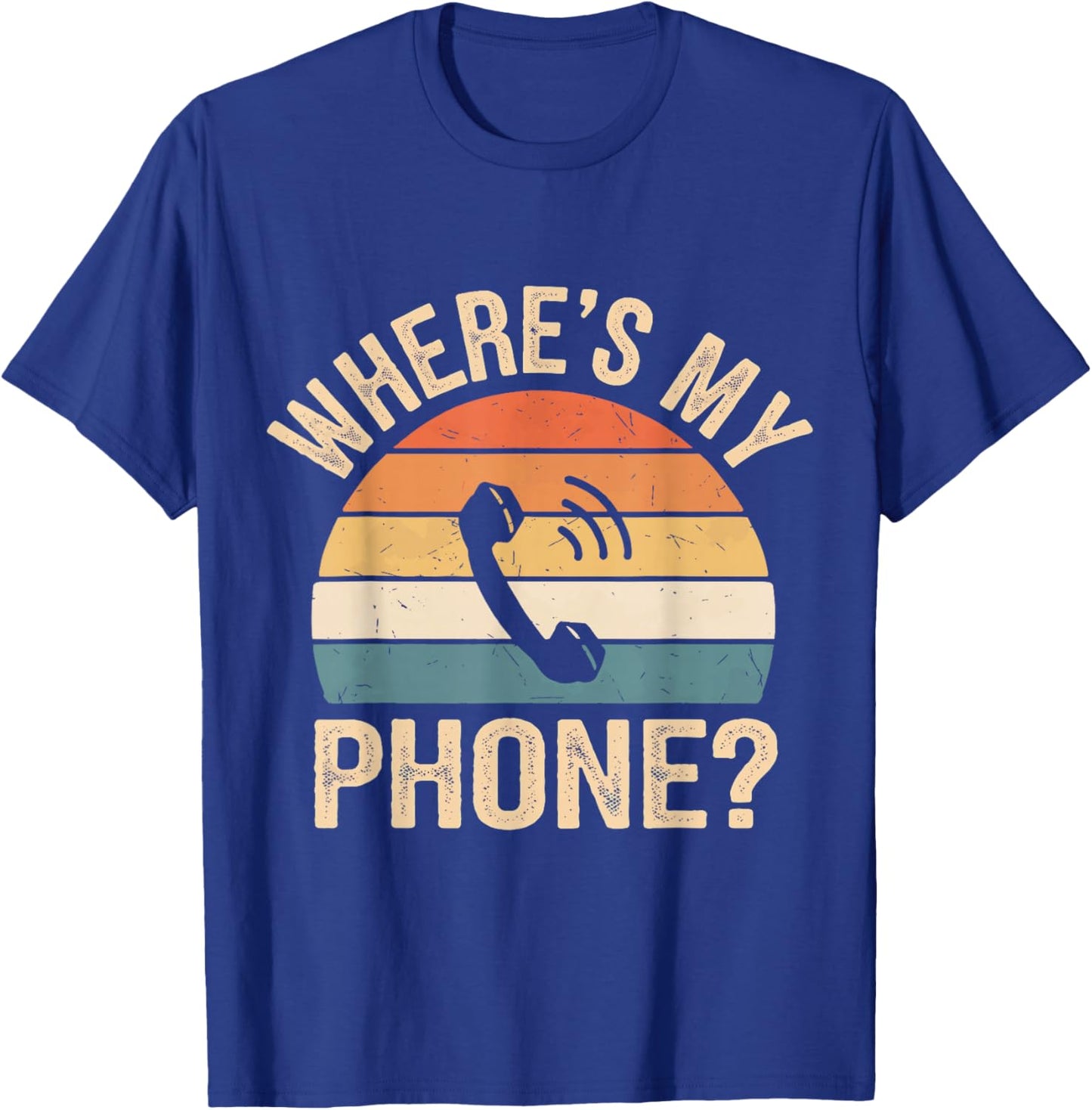 Vintage Where's My Phone Smartphone Pay Phone Funny Retro T-Shirt - T-Shirt | Royal