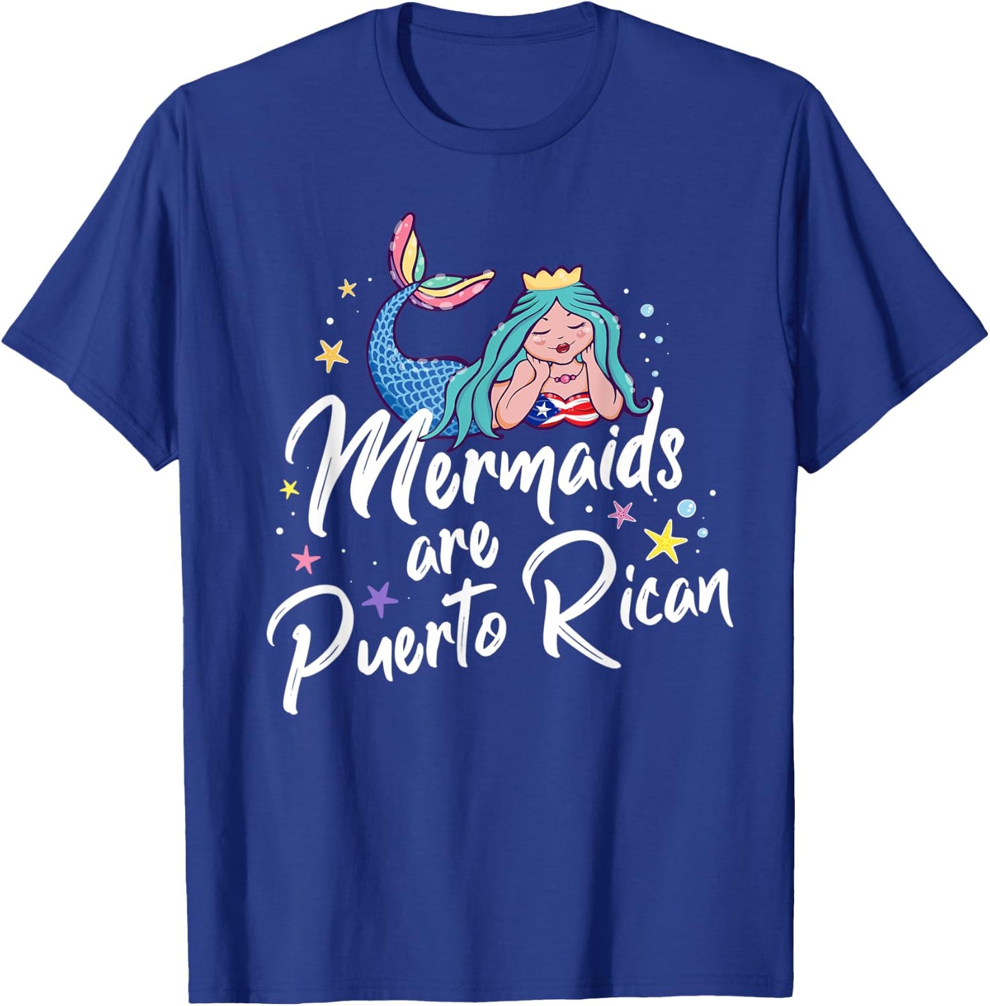 Puerto Rican Pride Gift Puerto Rican Mermaid T-Shirt - T-Shirt | Royal