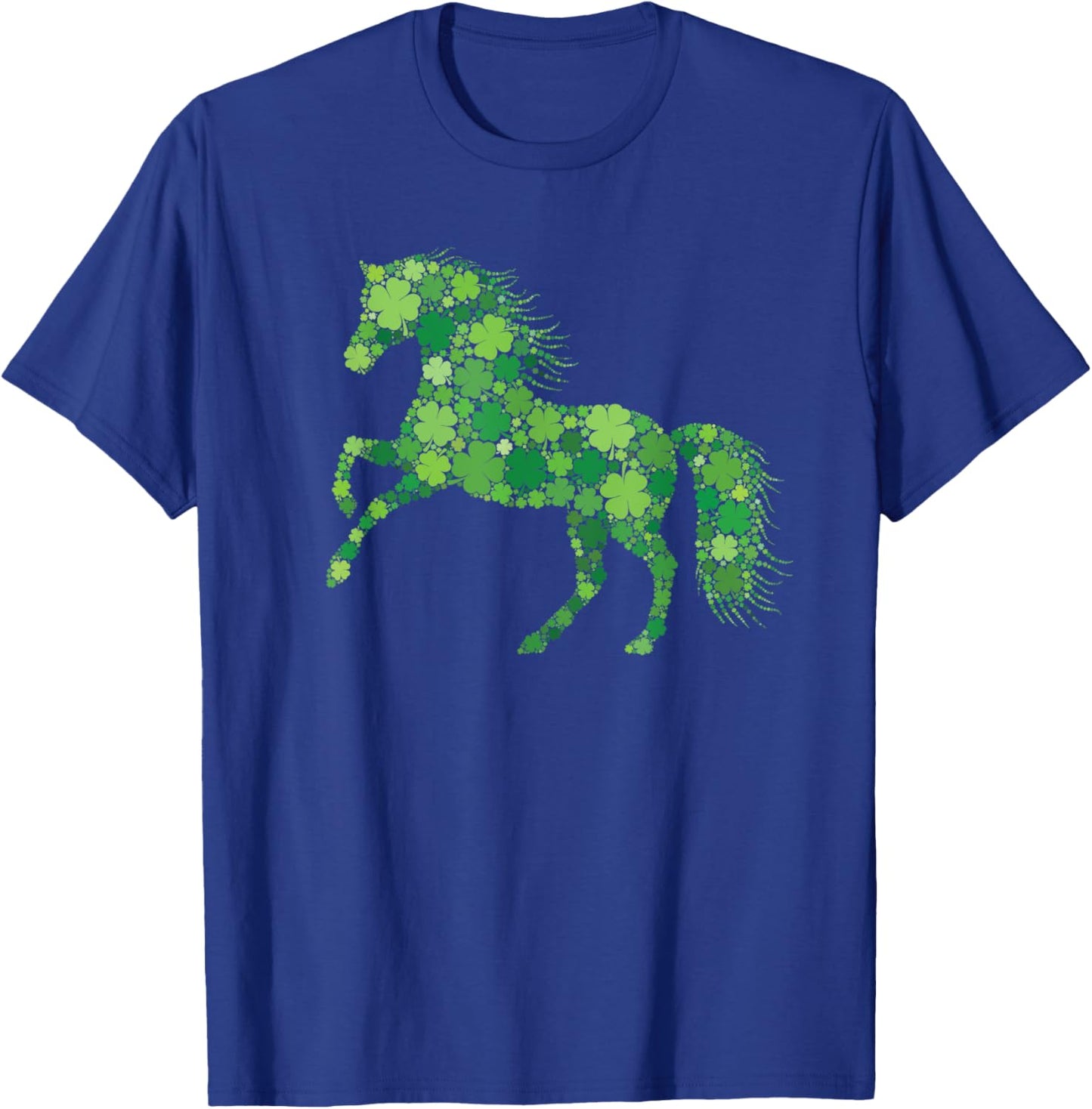 Funny Shamrock Horse Irish Leaf Horses St. Patrick's Day T-Shirt - T-Shirt | Royal