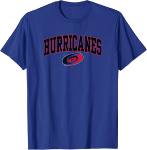 Carolina Hurricanes Arch Over White Officially Licensed T-Shirt - T-Shirt | Royal