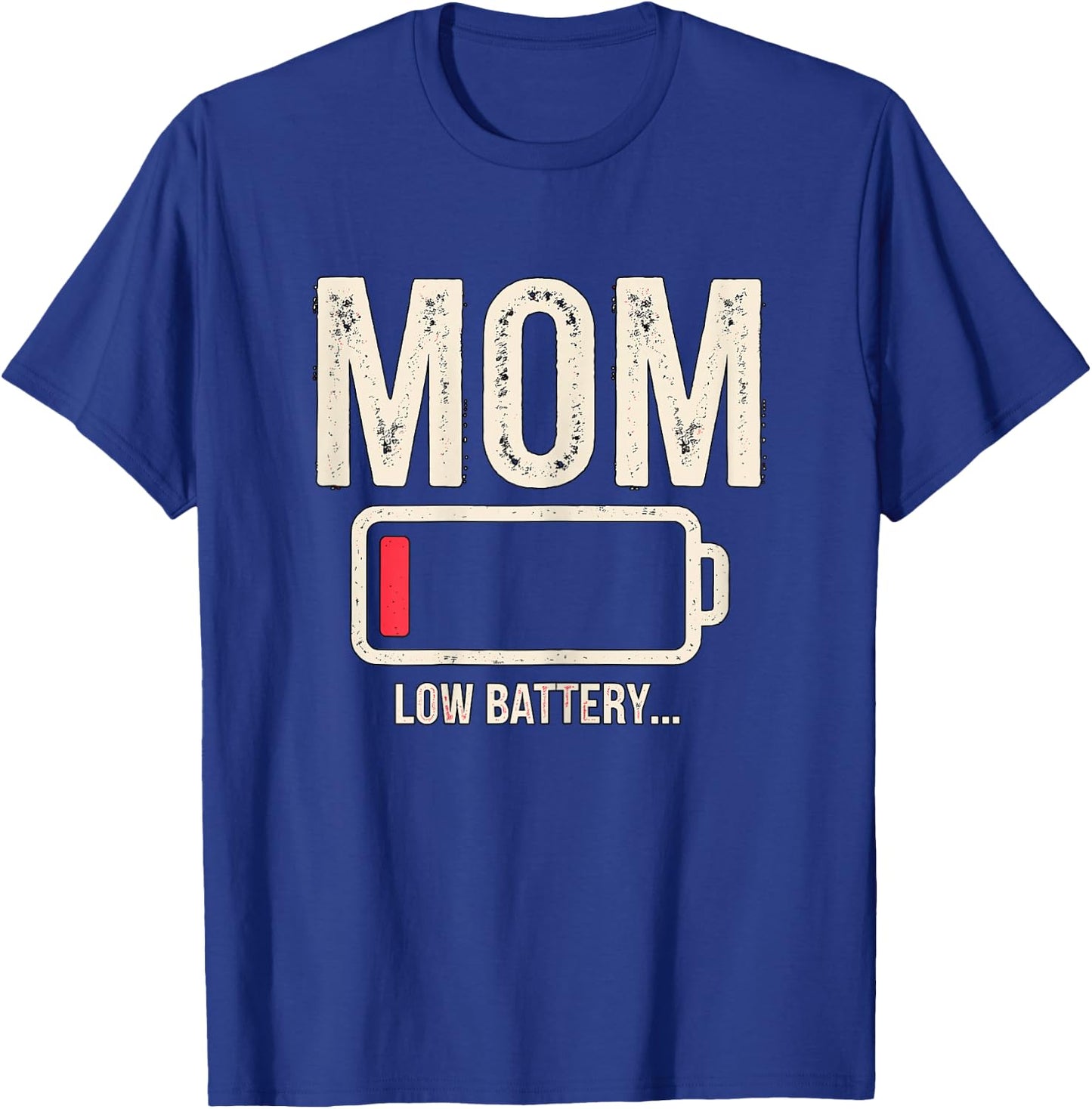 Magical and Funny Mothers Day Gifts Mom Low Battery Black X-Small Modern Short Sleeve T-Shirt - T-Shirt | Royal
