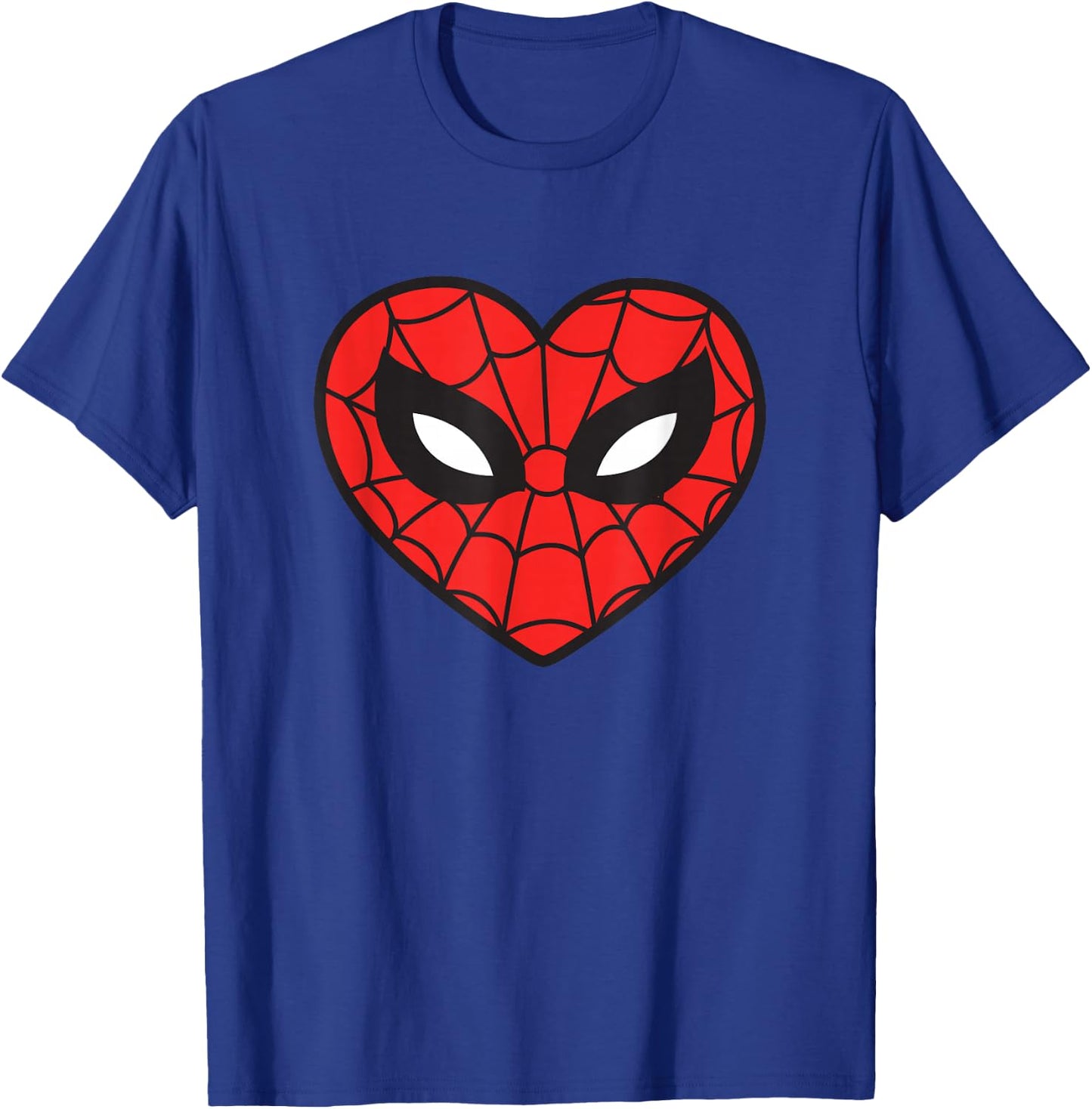Marvel Spider-Man Sixties Heart Mask Logo T-Shirt - T-Shirt | Royal