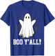Boo Y'all Funny Ghost Halloween T-Shirt - T-Shirt | Royal