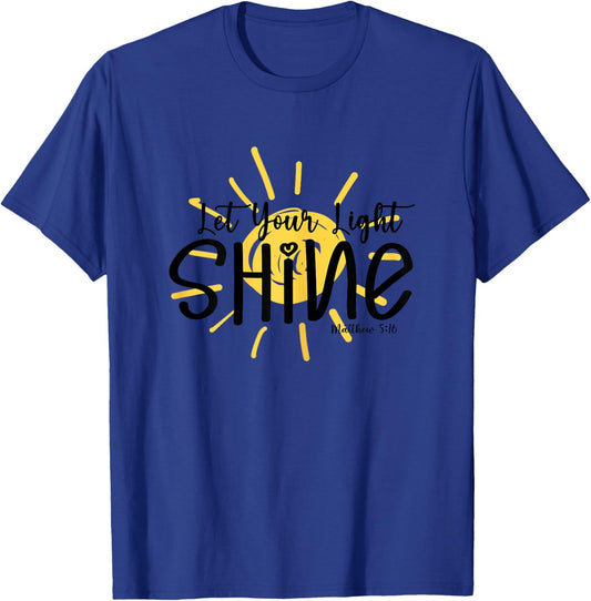 Let Your Light Shine Christian Women Bible T-Shirt - T-Shirt | Royal