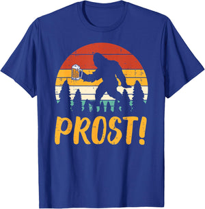 Bigfoot Sasquatch Prost Retro Bavarian Oktoberfest Men Women T-Shirt - T-Shirt | Royal