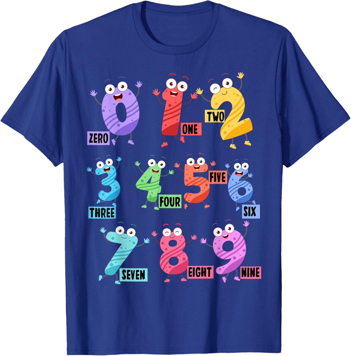 Maths Day Costume With Numbers On Idea Kids Maths Number T-Shirt - T-Shirt | Royal