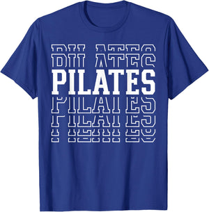 Pilates Funny Layered Text Instructor Coach T-Shirt - T-Shirt | Royal