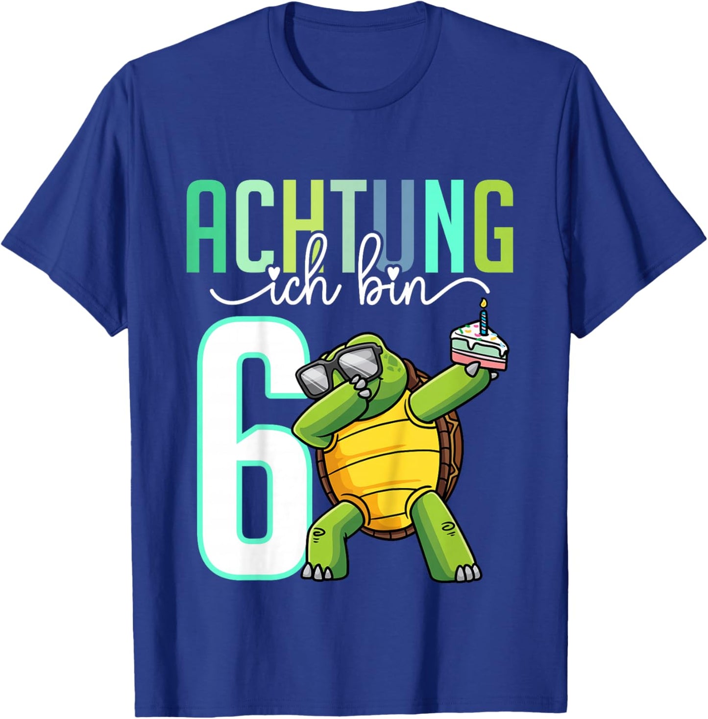 Sechster Geburtstag 6 Jahre Schildkröte 6. Geburtstag T-Shirt - T-Shirt | Royal