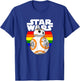 Star Wars BB-8 Rainbow Circle Background T-Shirt - T-Shirt | Royal