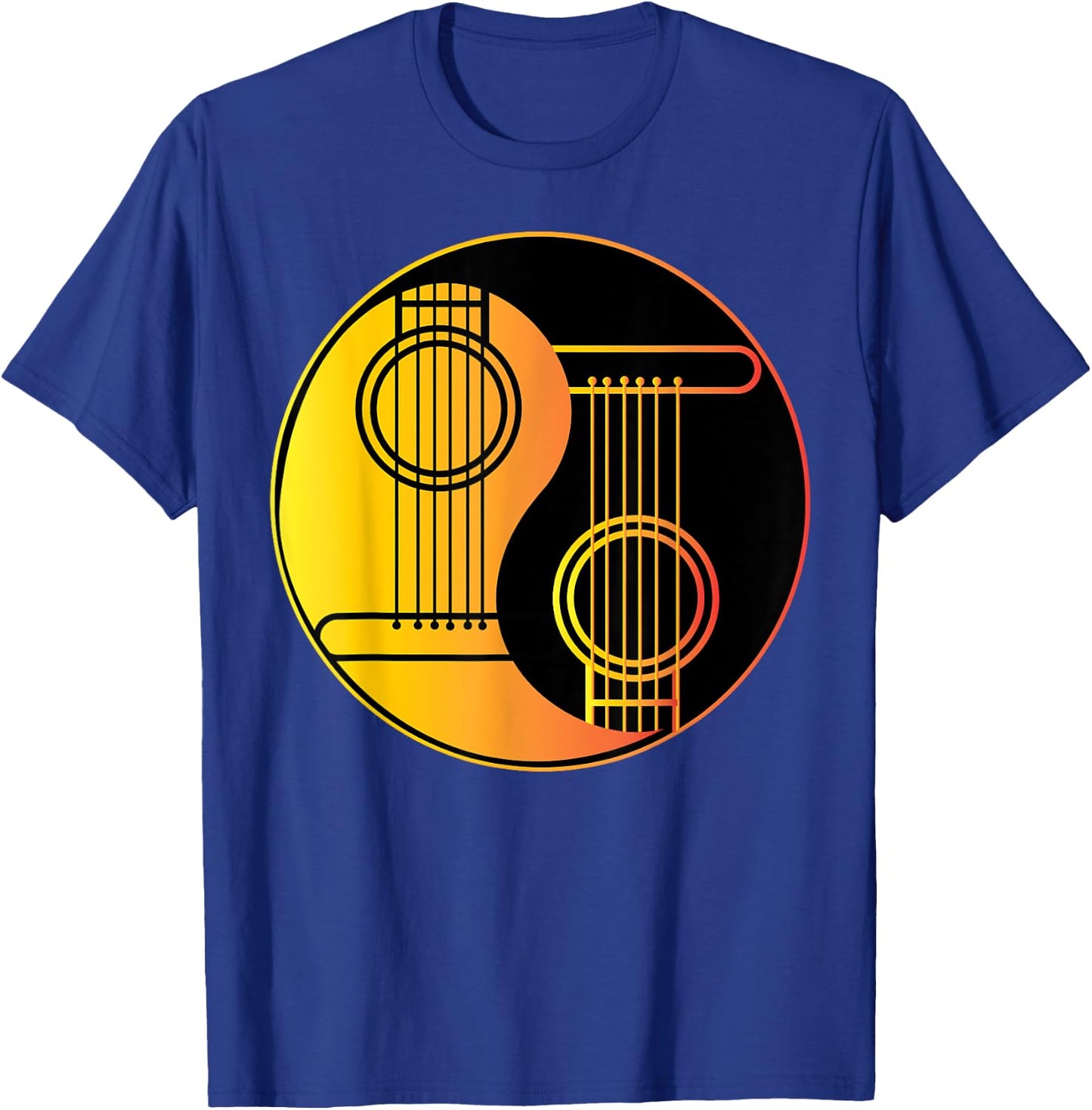 Yin and Yang Guitar | T-Shrit for Guitarist T-Shirt - T-Shirt | Royal
