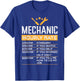 Mechanic Hourly Rate Funny Labor Rates Men Women Kids Boys T-Shirt - T-Shirt | Royal