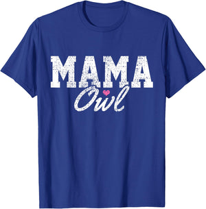 Mama Owl Vintage Mom Mothers Day Gift T-Shirt - T-Shirt | Royal