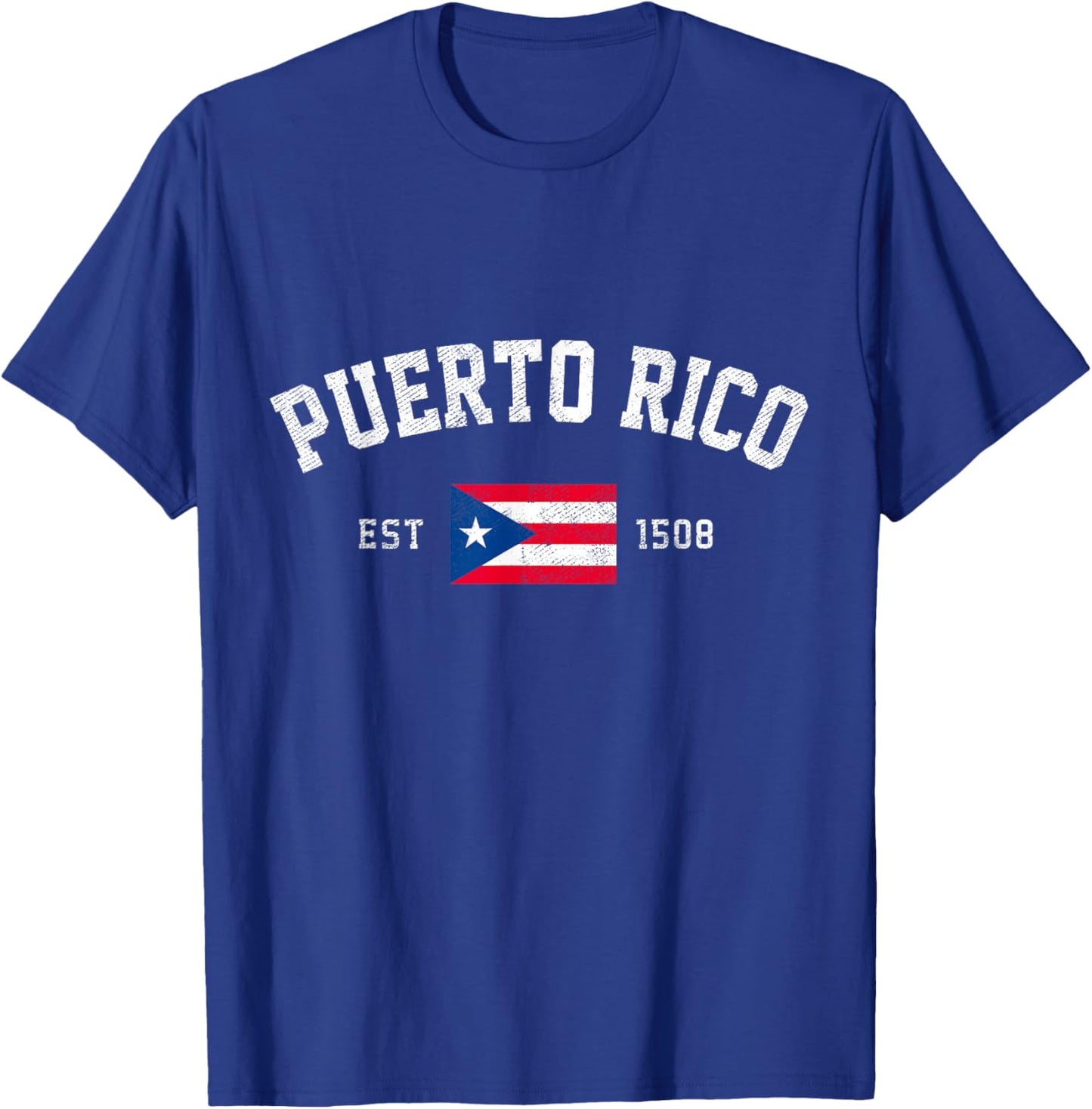 Puerto Rico Est. 1508 Puerto Rican Flag Independence Day T-Shirt - T-Shirt | Royal