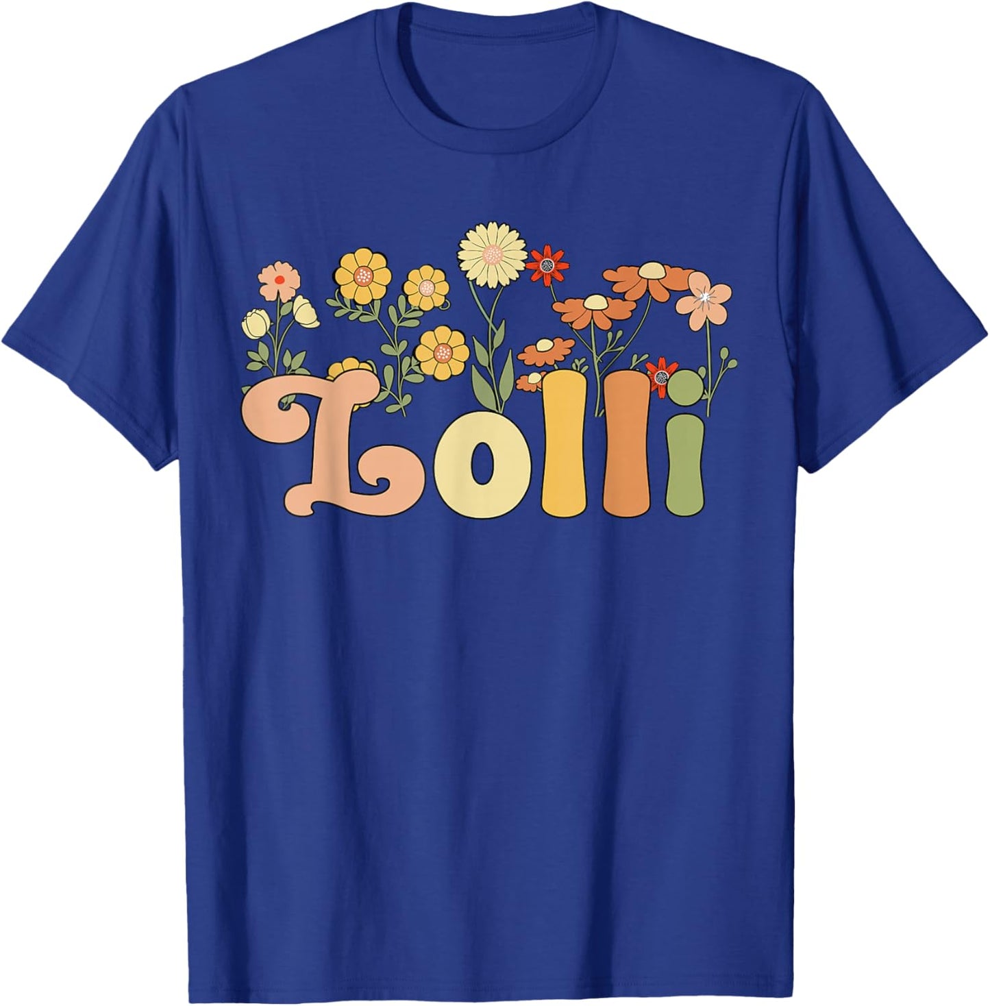 Groovy Lolli Grandmother Flowers Lolli Grandma T-Shirt - T-Shirt | Royal