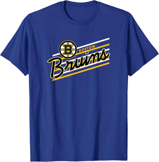 Boston Bruins Retro Performer Dark Heather T-Shirt - T-Shirt | Royal