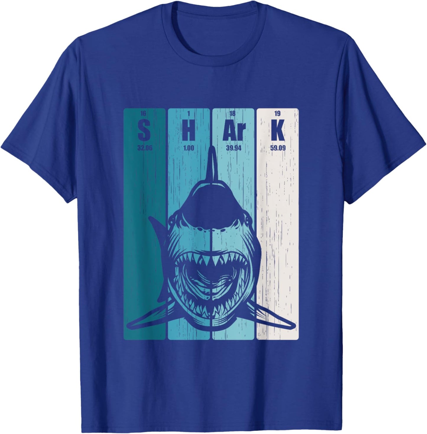 Funny Shark Periodic Table of Elements Shirt Shark Biologist T-Shirt - T-Shirt | Royal