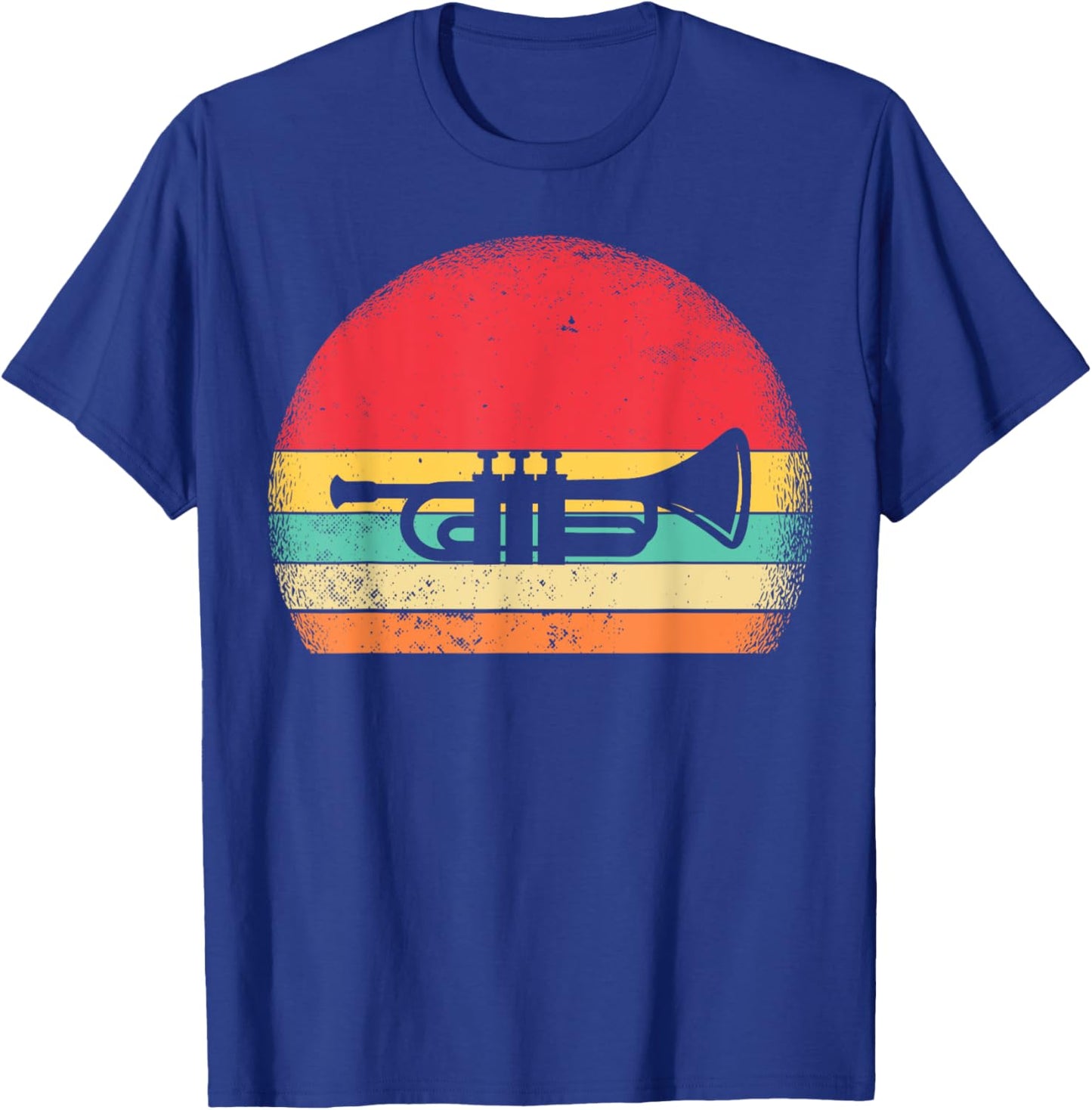 Vintage Retro Trumpet Retro Gift Women Boys Girls T-Shirt - T-Shirt | Royal