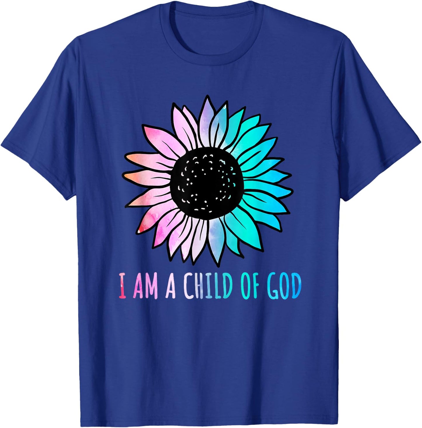 Cute Christian Salvation Quote Gift I Am a Child of God T-Shirt - T-Shirt | Royal