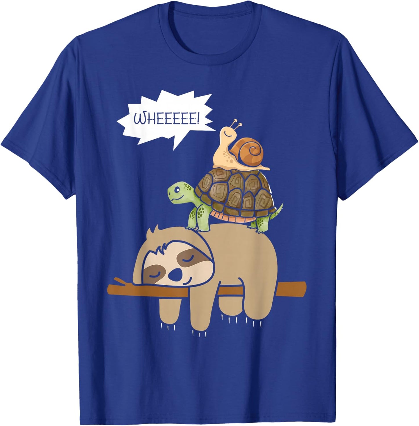Zoo Animals Gift Snail Turtle Sloth T-Shirt - T-Shirt | Royal
