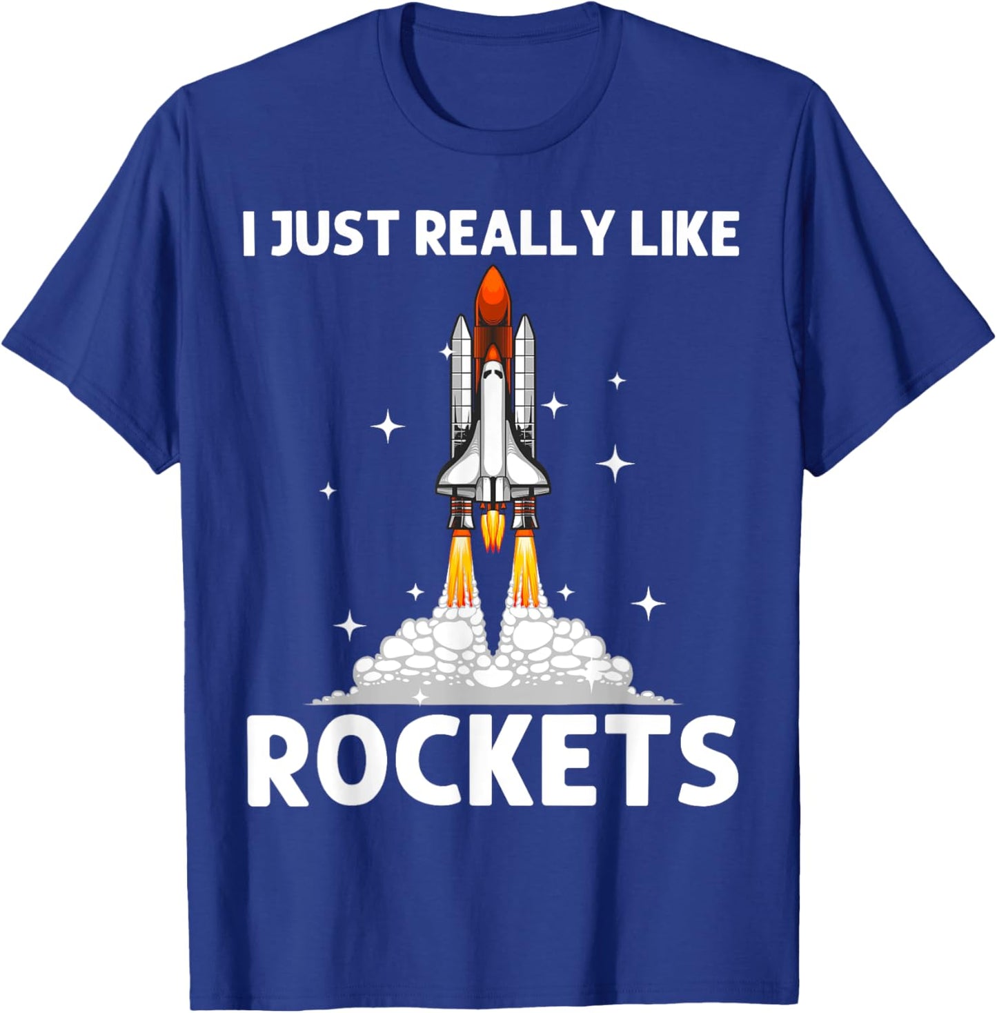 Cool Rocket Design Women Space Rocket Ship Vehicle T-Shirt - T-Shirt | Royal