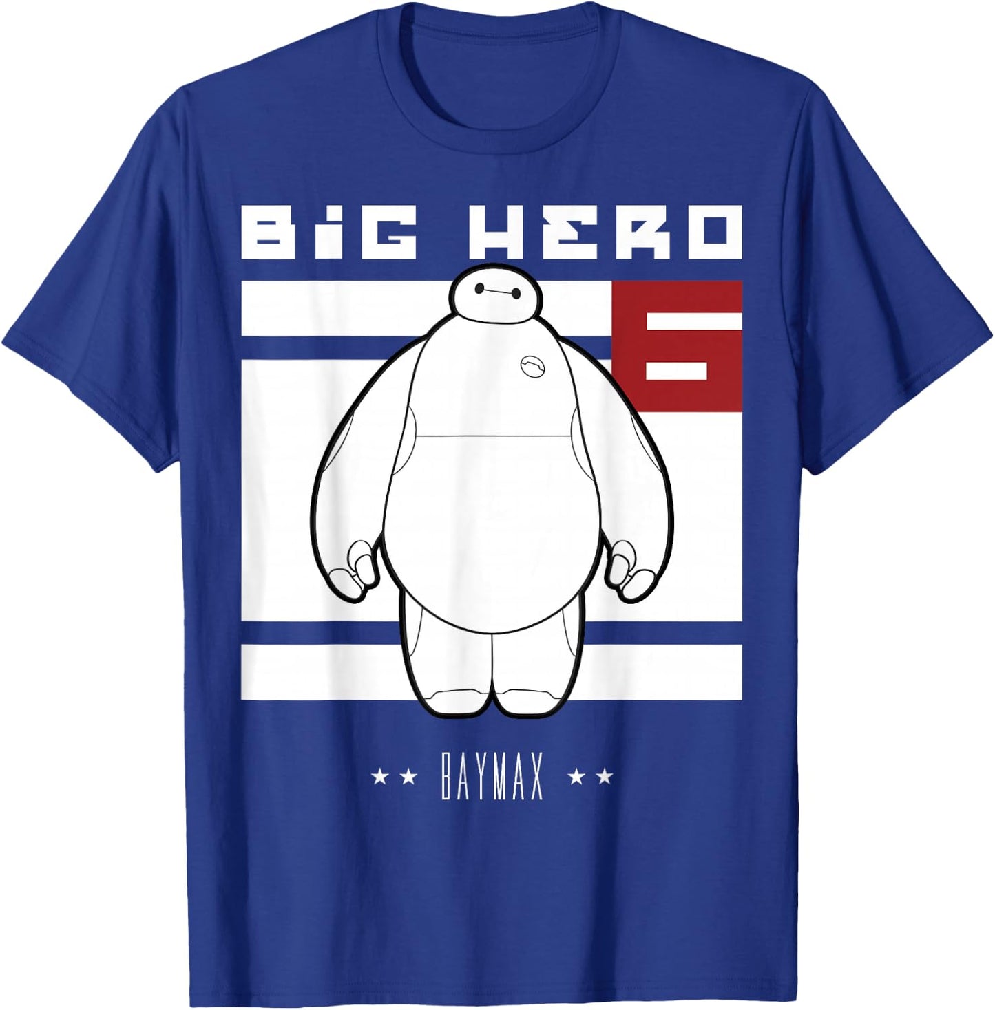 Disney Big Hero 6 Baymax All White Flag Poster T-Shirt - T-Shirt | Royal