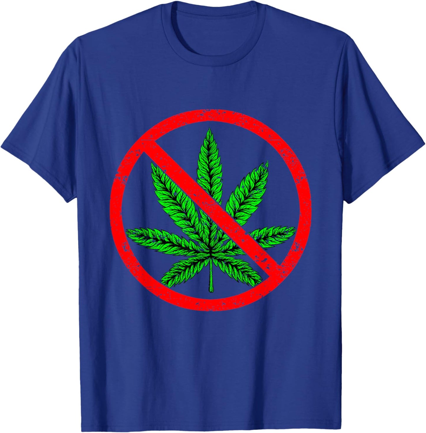 Say No Cannabis Anti-Marijuana Retro Weed Parent Dad Mom T-Shirt - T-Shirt | Royal