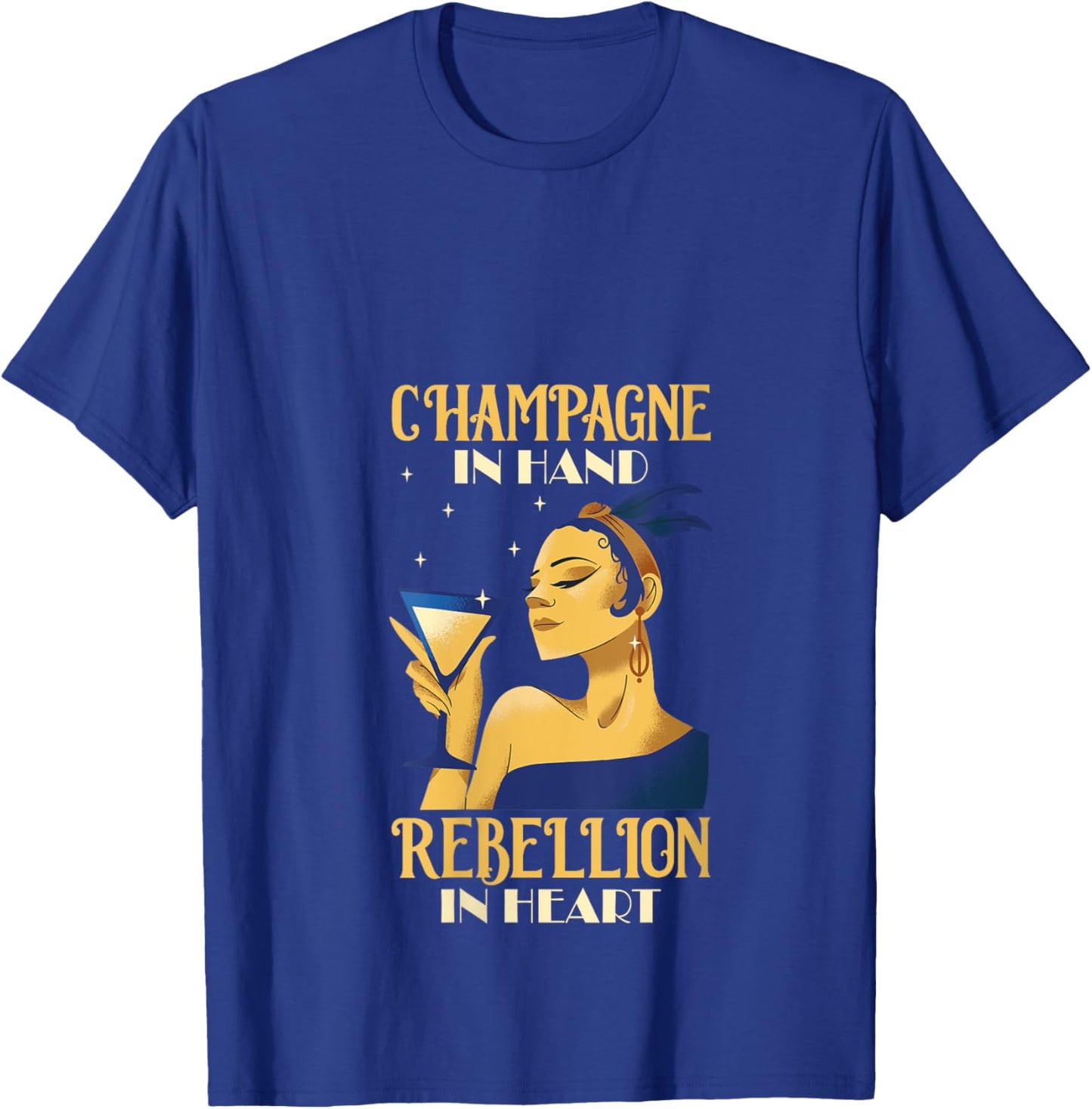 20s Themed Party Outfits Roaring 20s Flapper Dress Girl V-Neck T-Shirt - T-Shirt | Royal