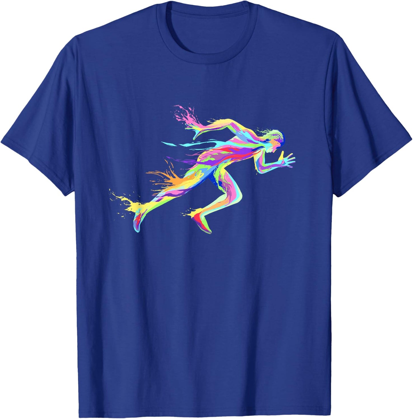 Sprinter Track and Field Runner Running Marathon T-Shirt - T-Shirt | Royal