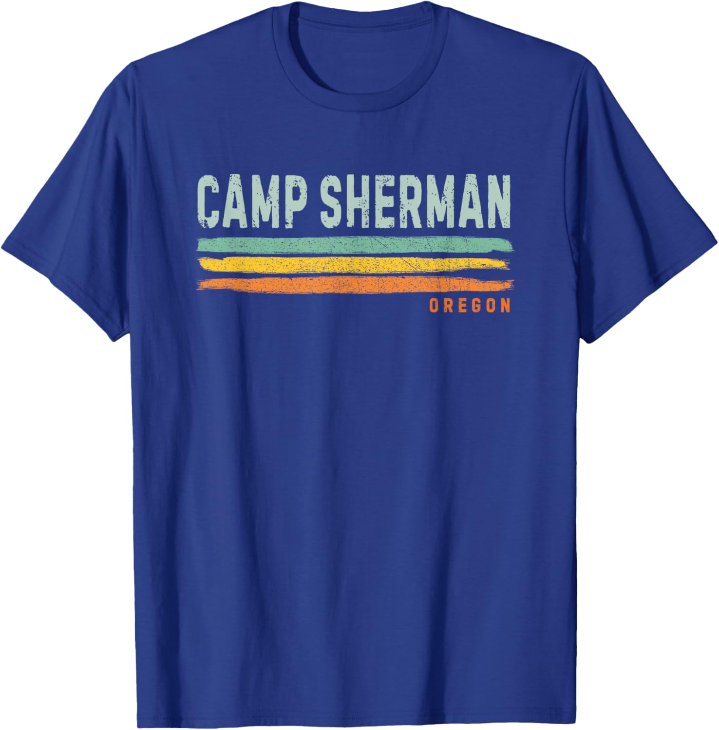 Vintage Stripes Camp Sherman OR T-Shirt - T-Shirt | Royal