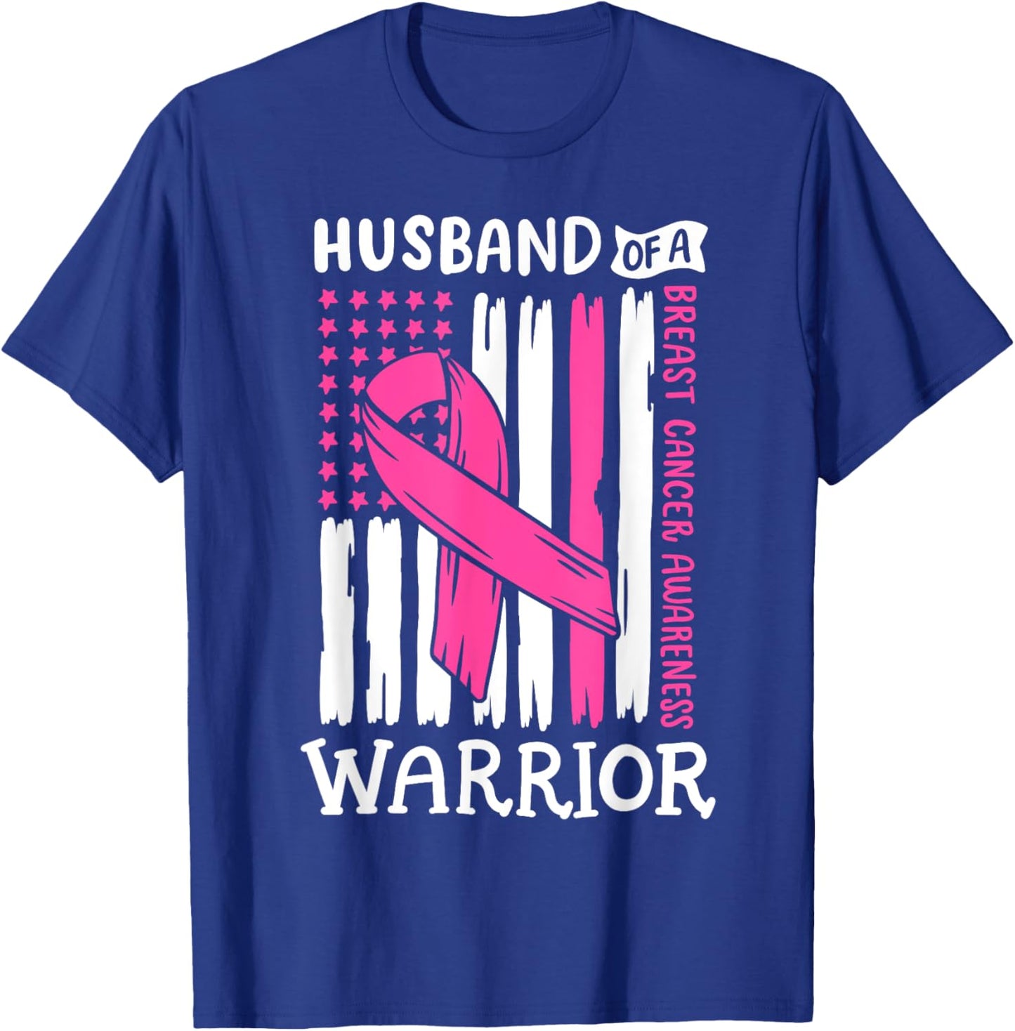 Breast Cancer Awareness Husband of A Warrior Support Squad T-Shirt - T-Shirt | Royal
