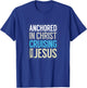 Anchored in Christ, Cruising with Jesus, Christian Cruise T-Shirt - T-Shirt | Royal