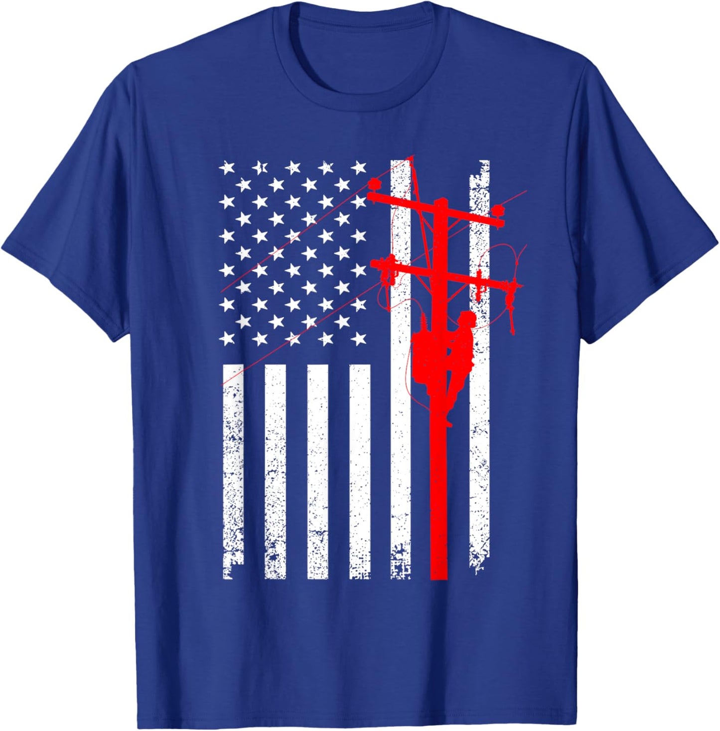 Cool Lineman Design Women Kids Electrical Lineman T-Shirt - T-Shirt | Royal