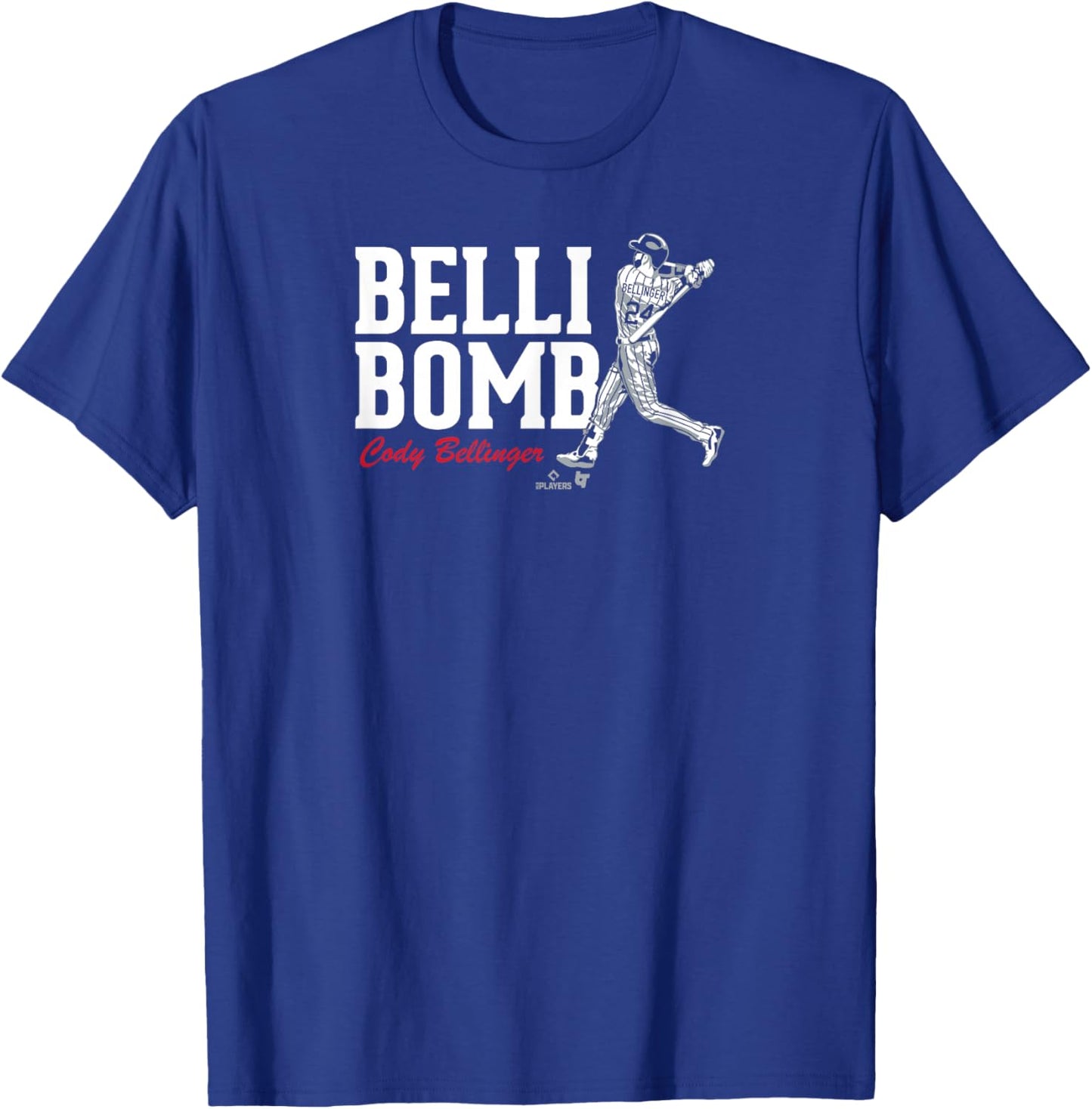 Cody Bellinger - Belli-Bomb Swing - Chicago Baseball T-Shirt - T-Shirt | Royal
