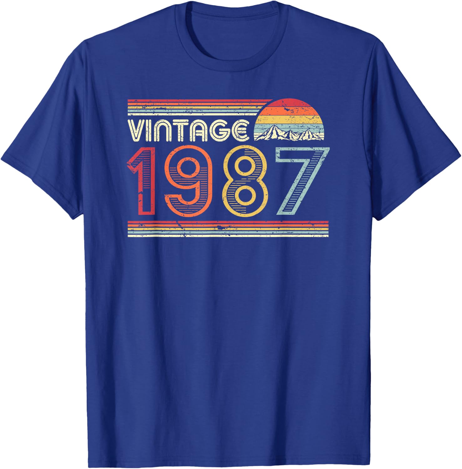 1987 Vintage Shirt, Birthday Gift . Retro Style T-Shirt - T-Shirt | Royal
