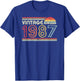 1987 Vintage Shirt, Birthday Gift . Retro Style T-Shirt - T-Shirt | Royal