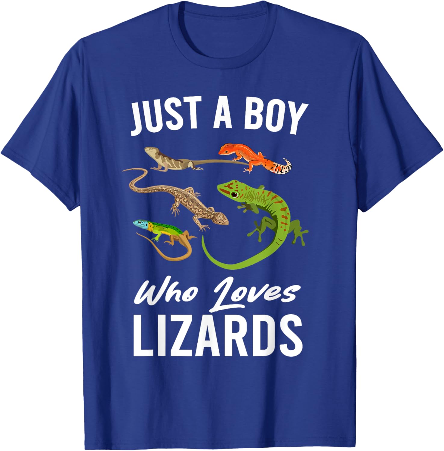 Just A Boy Who Loves Lizards Reptile kids Boys T-Shirt - T-Shirt | Royal