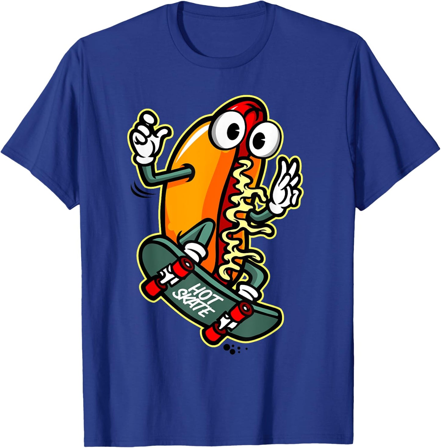 Skateboarding Hot Dog T-Shirt - T-Shirt | Royal