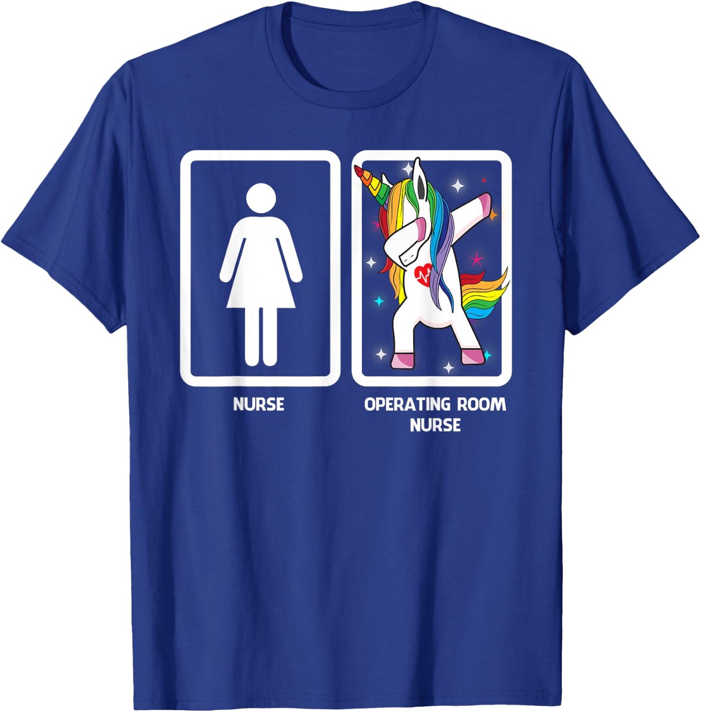 Operating room nurse Unicorn Dabbing Funny Dabbing T-Shirt - T-Shirt | Royal