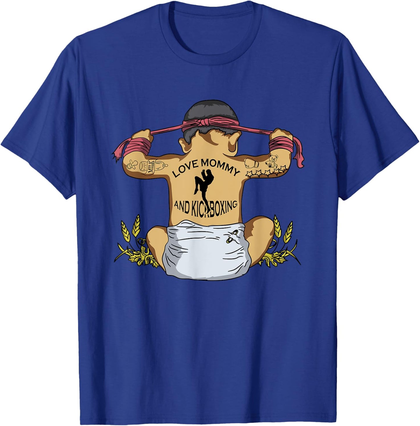 Kickboxing Muay Thai Training Fitness Baby Love Mommy Gift T-Shirt - T-Shirt | Royal