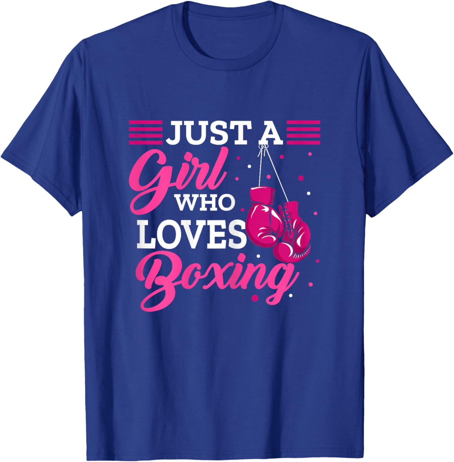 Boxing Girl Outfit Kickoxing Workout Women Gloves Gear T-Shirt - T-Shirt | Royal