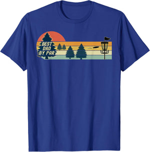 Disc Golf - Best Dad by Par - Father's Day Disc Golf T-Shirt - T-Shirt | Royal