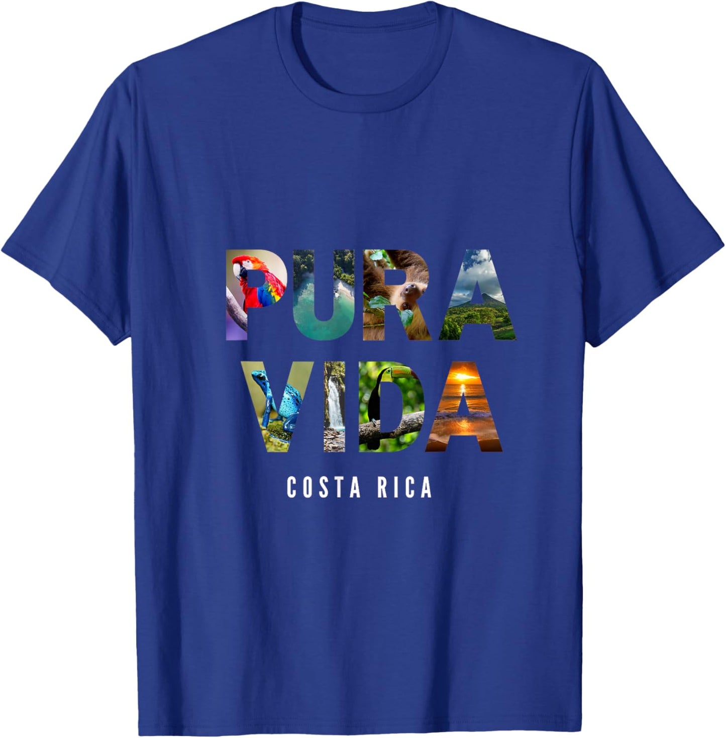 Pura Vida Costa Rica Tropical Vacation Souvenir T-Shirt - T-Shirt | Royal