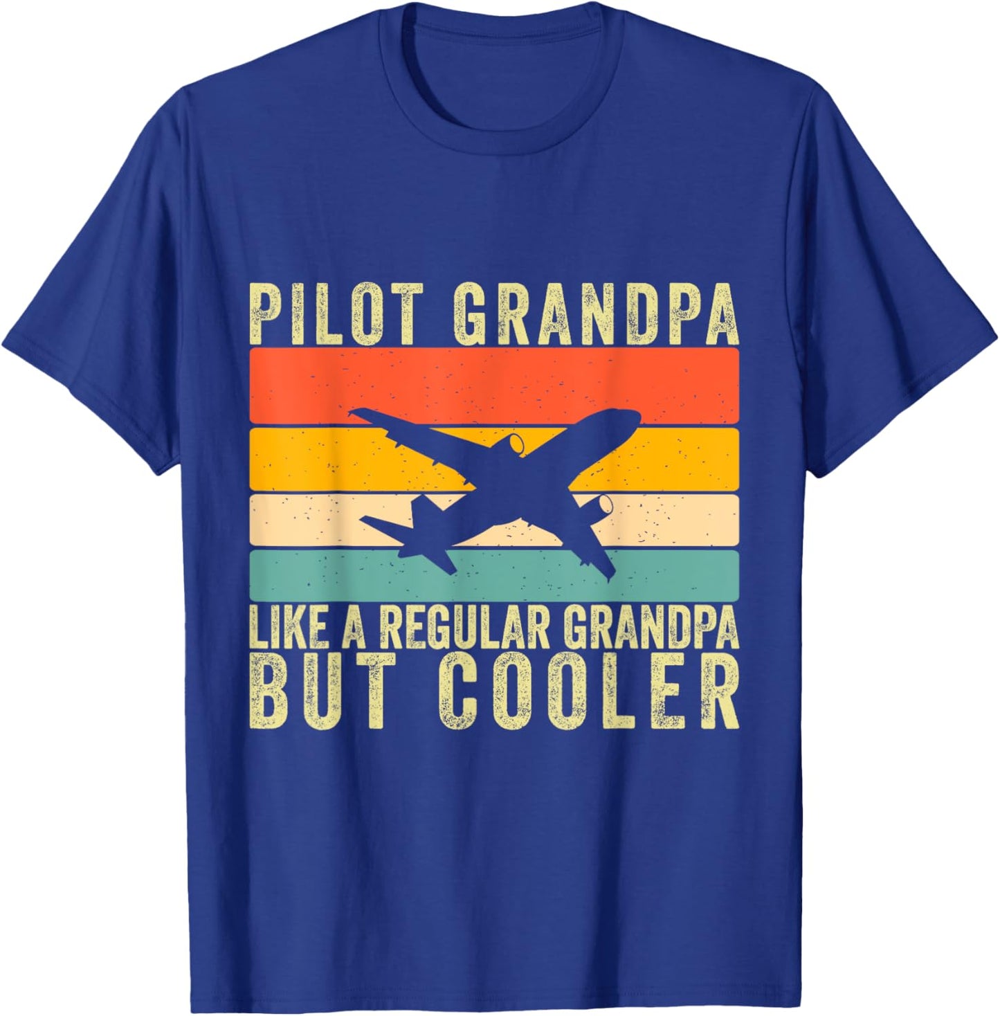 Pilot Grandpa Design Father Day T-Shirt - T-Shirt | Royal