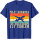 Pilot Grandpa Design Father Day T-Shirt - T-Shirt | Royal